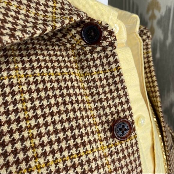 Ralph Lauren Collection Brown Multi Wool Check Plaid Jacket - Picture 11 of 16